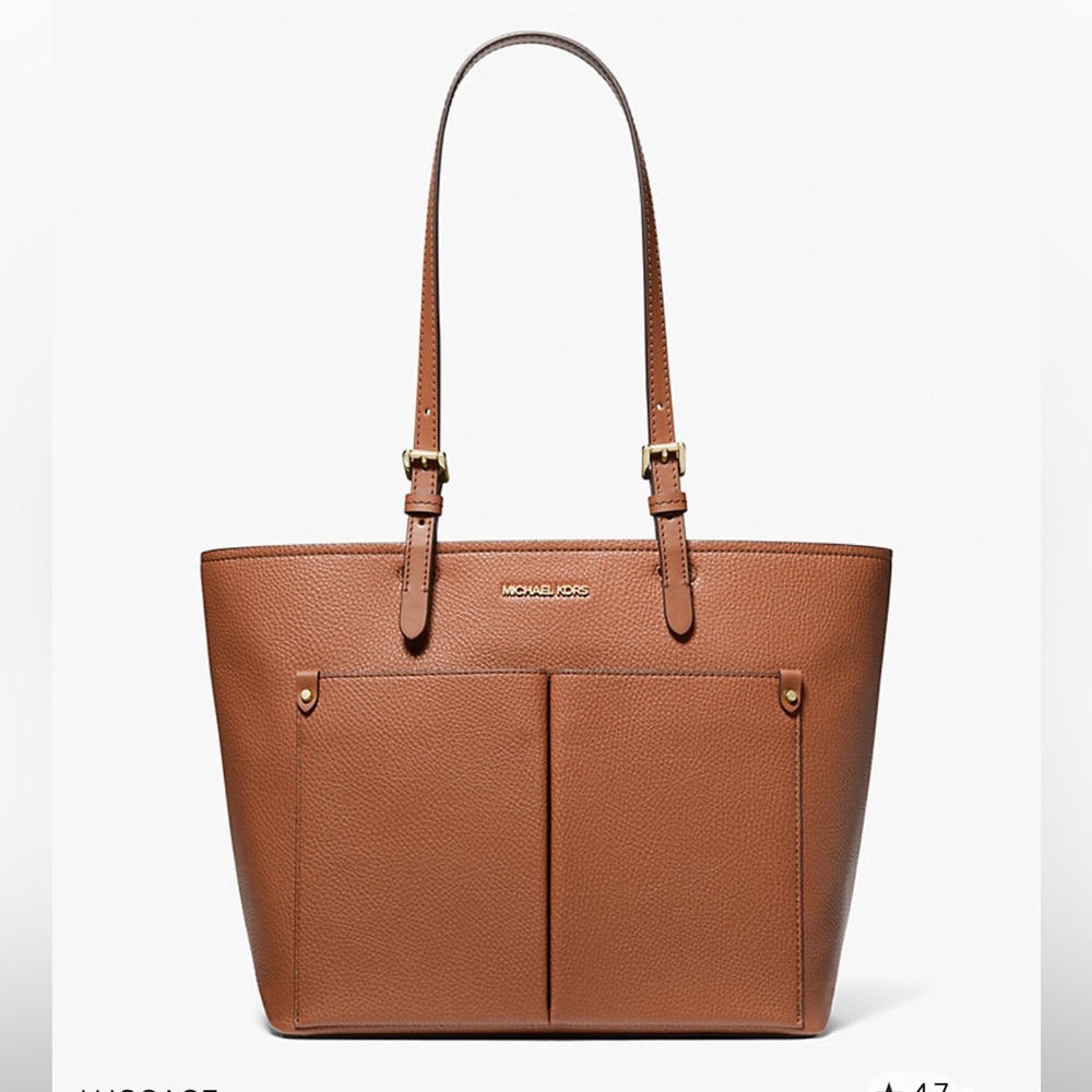 Michael Kors Luggage Jet Set Travel Med Double Pocket Non-Leather Vegan Tote NWT